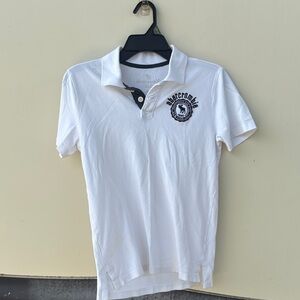Abercrombie & Fitch White Polo with Black Logo